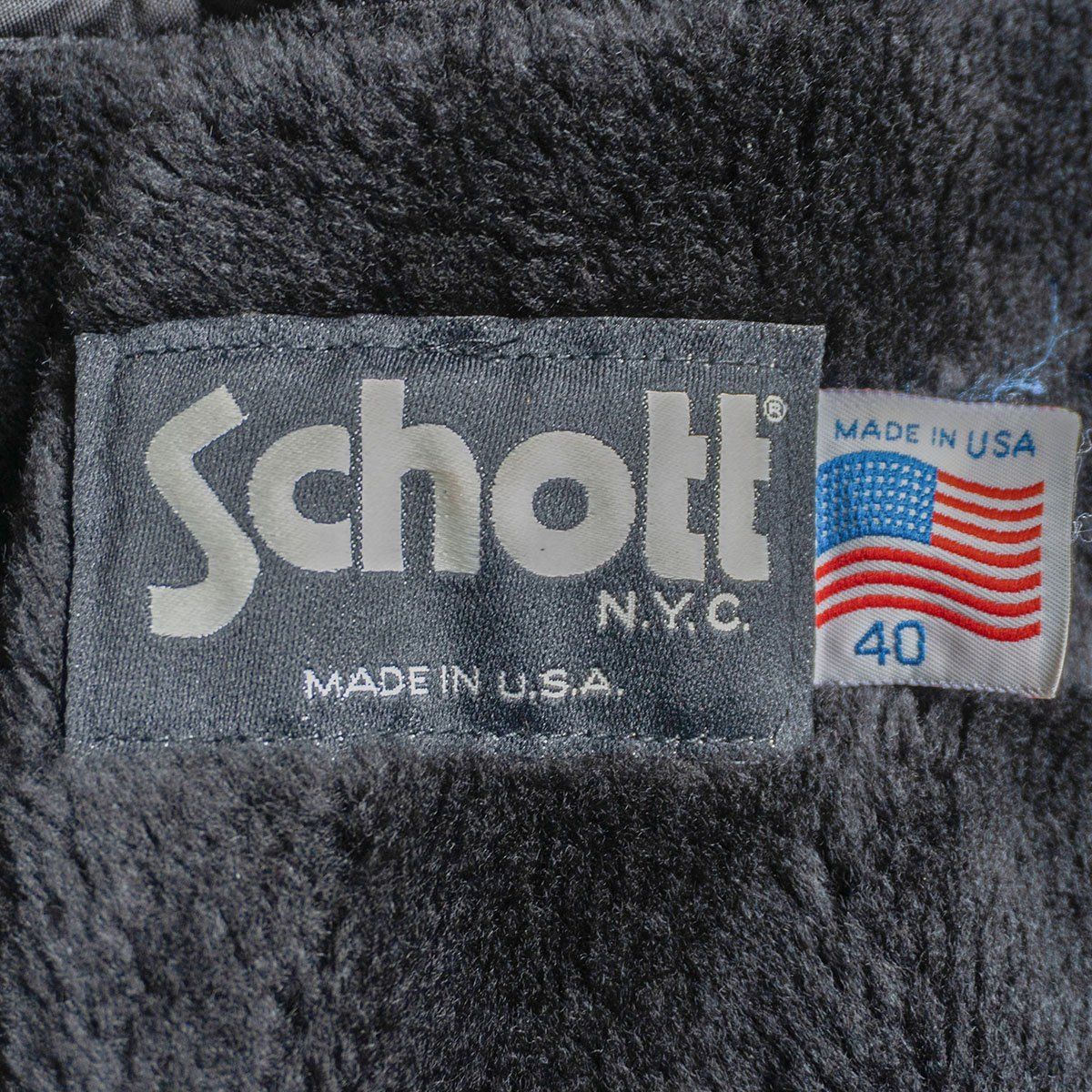 雰囲気抜群】SCHOTT【AT101/シングルライダースジャケット】40 襟