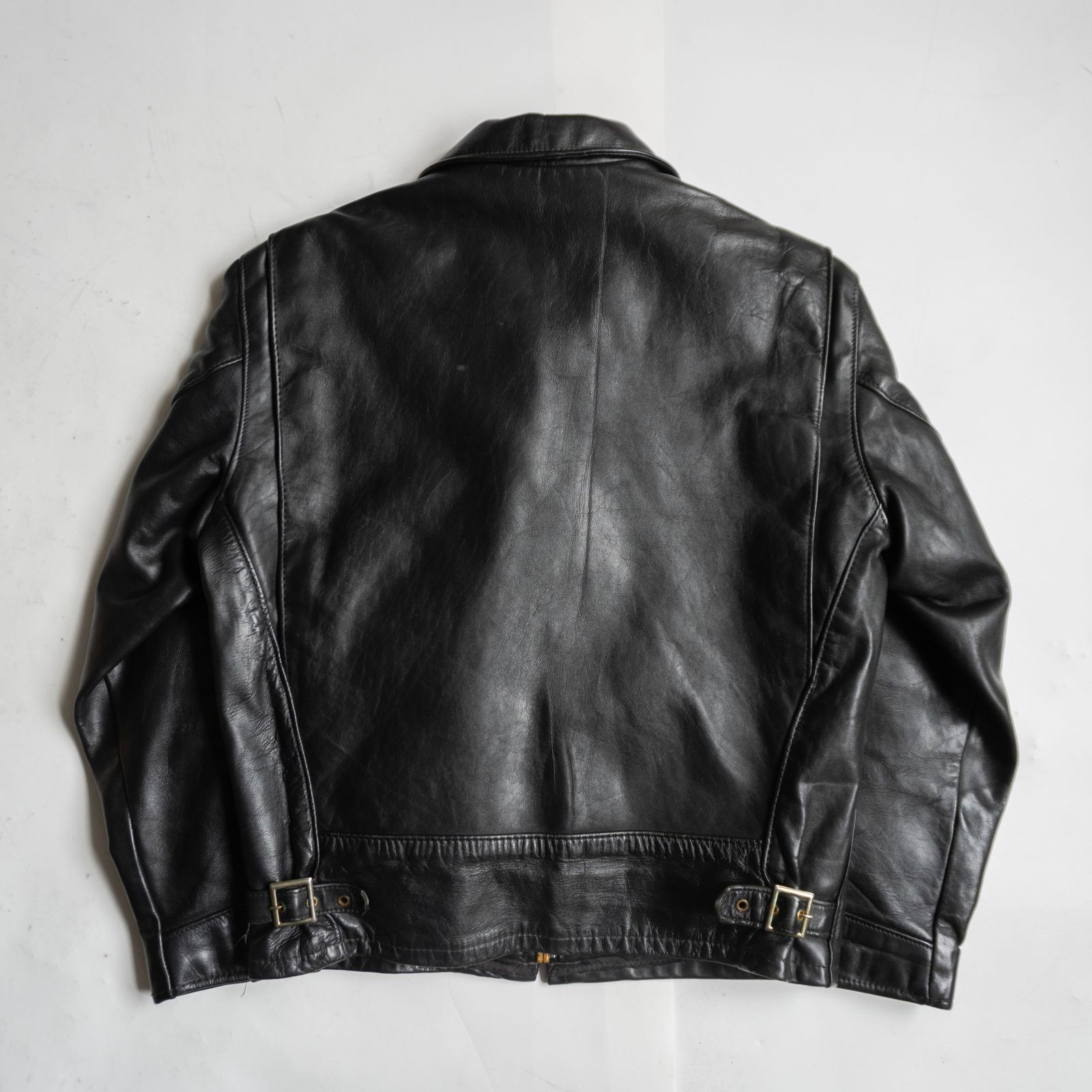 雰囲気抜群】SCHOTT【AT101/シングルライダースジャケット】40 襟