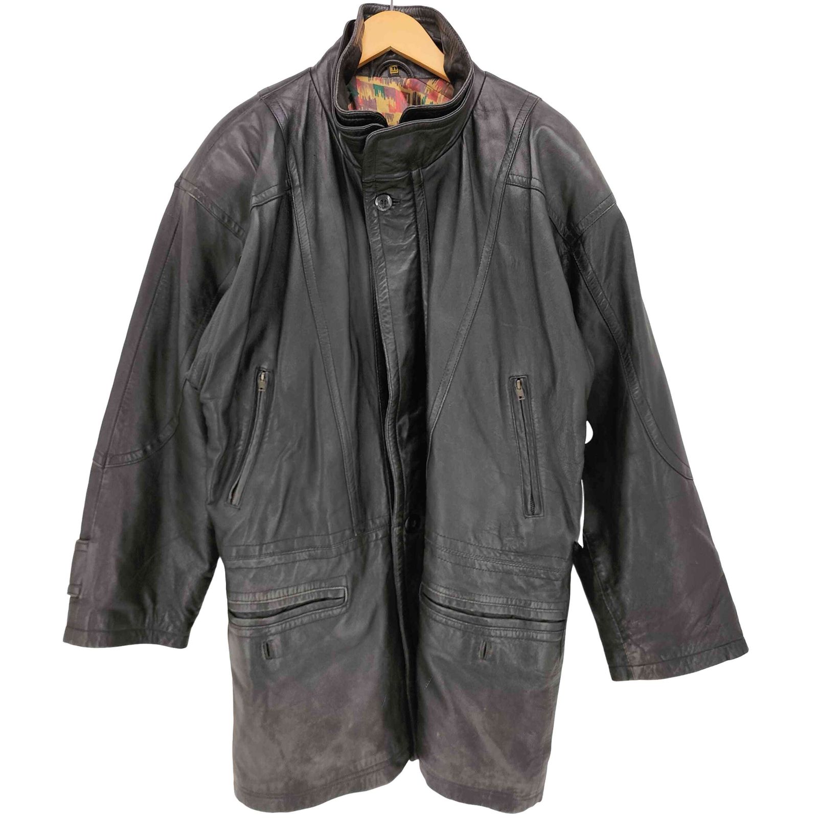 USED古着(ユーズドフルギ) Modini レザーカーコート メンズ アウター ユーズドフルギ USED古着 Modini レザーカーコート メンズ LL