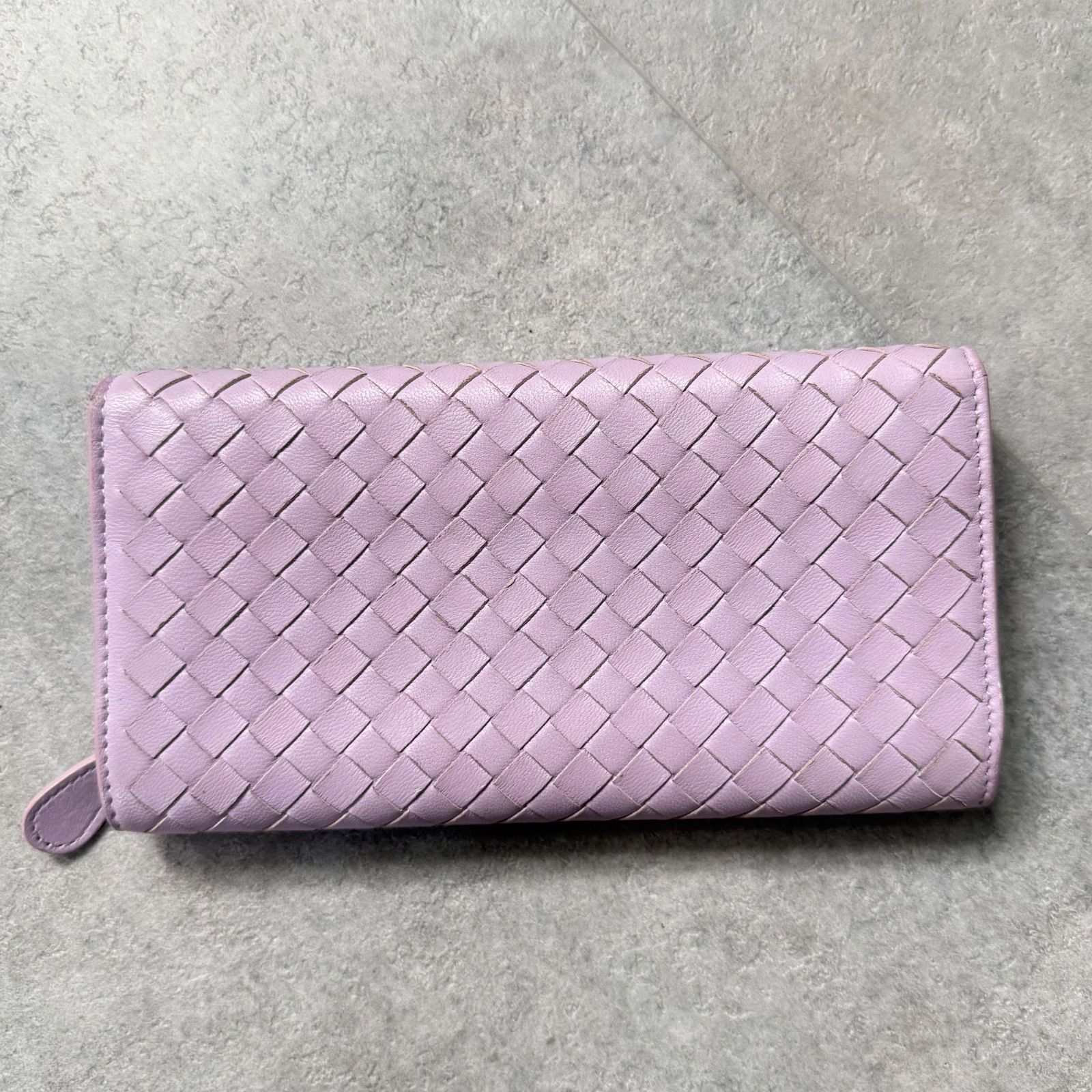 美品 BOTTEGA VENETA ボッテガヴェネタ イントレチャート 二つ折り長