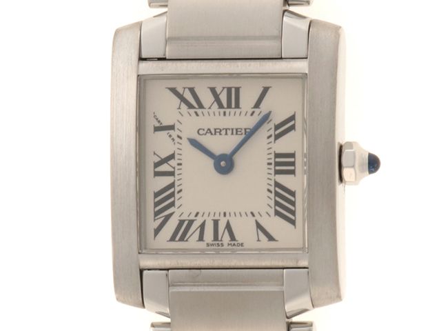CARTIER　カルティエ　タンクフランセーズSM　W51008Q3　SS　ホワイト　クオーツ　レディース　2120000378478【中古】【430】 229,845円
