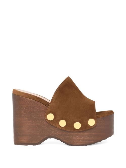 GIANVITO ROSSI スエード レザー ウェッジ サンダル 送料無料