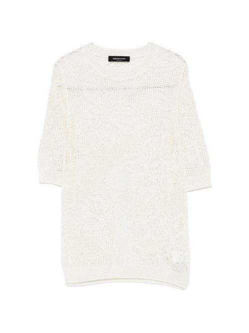 FABIANA FILIPPI オープンワーク クルーネック Tシャツ 送料無料