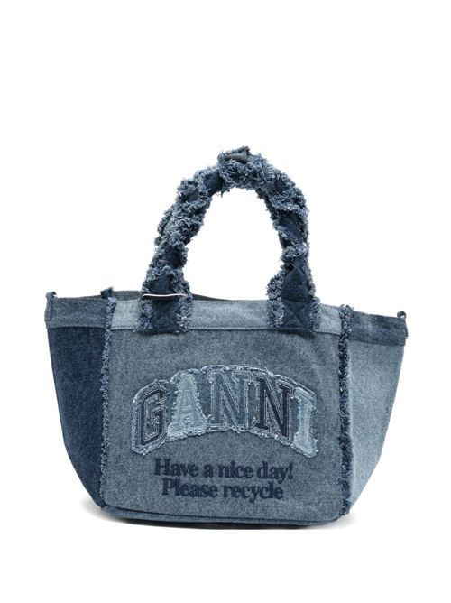GANNI デニム スモール トートバッグ 送料無料