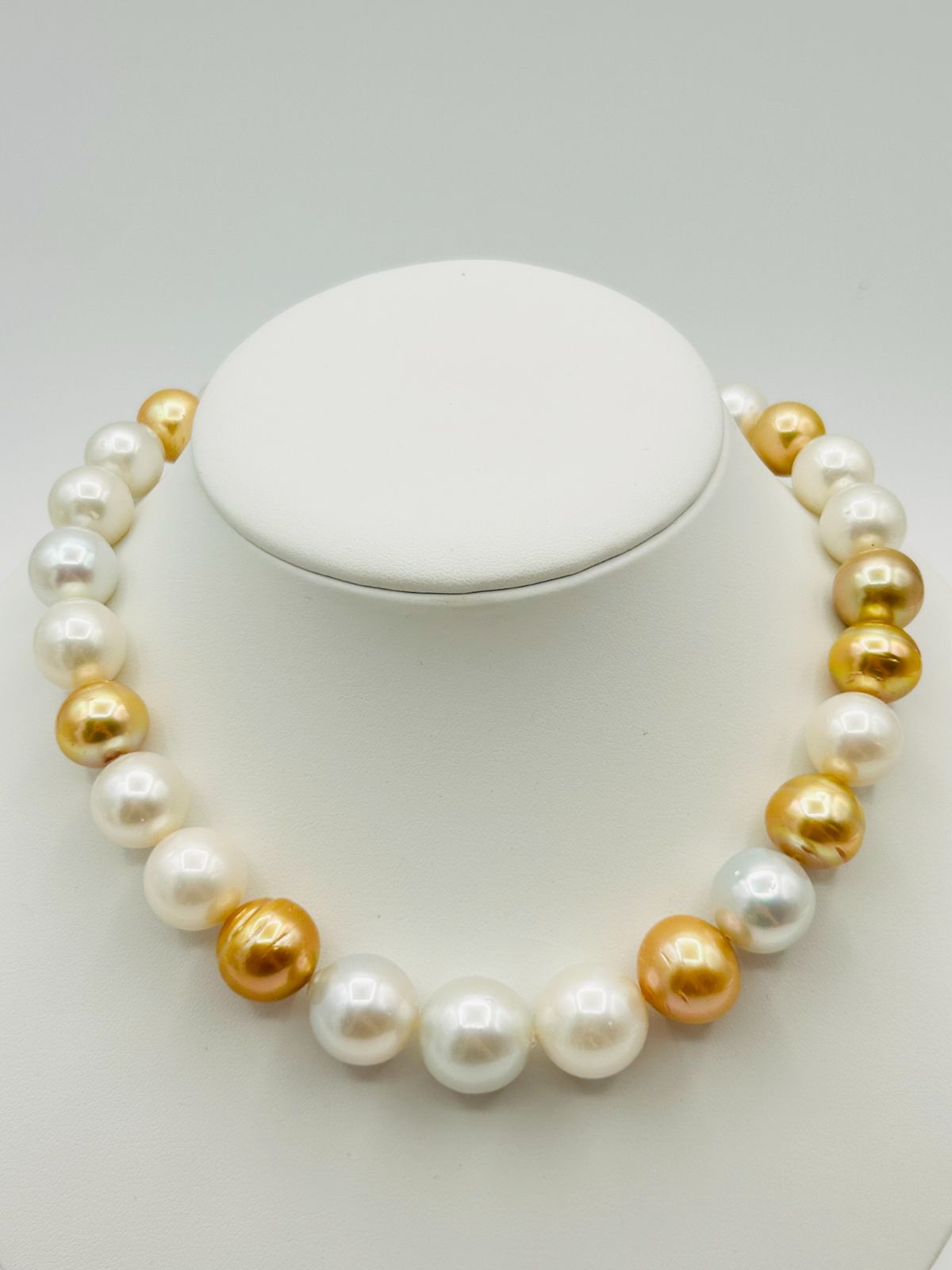 真珠 白蝶 南洋 パール マルチカラー ネックレス 12.8~16.4mm South Sea Pearl