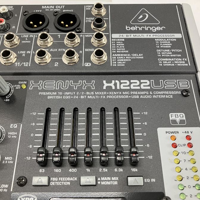 Behringer XENYX X1222USB マルチエフェクター ミキサー 音響機材