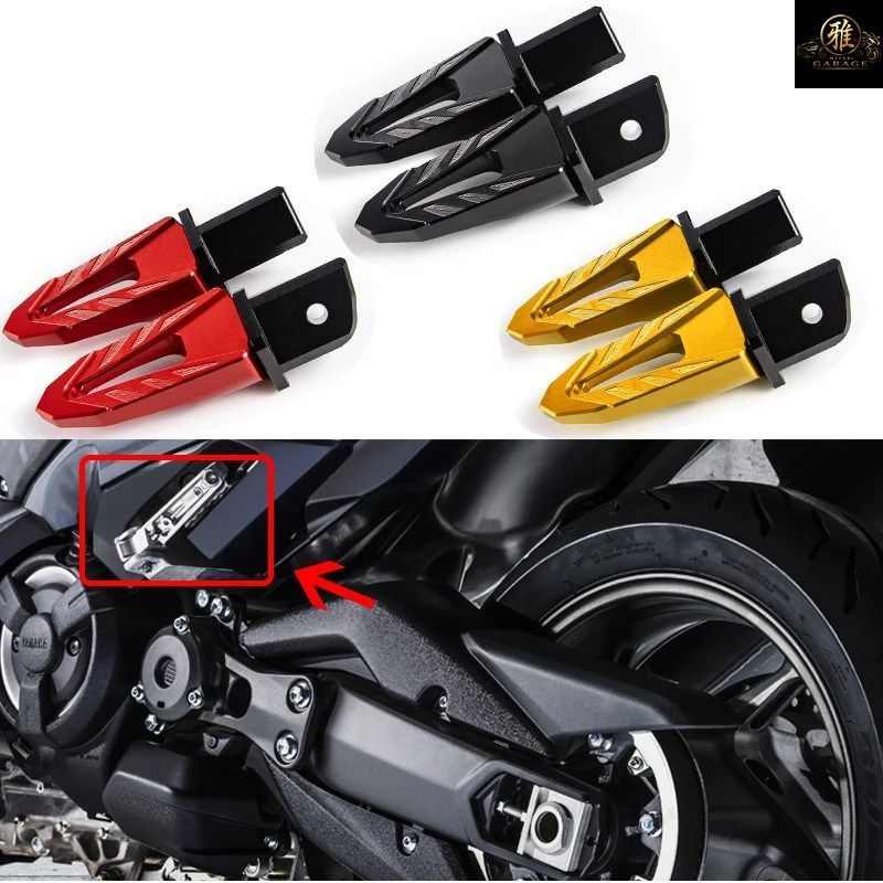 オートバイ用リアフットペグレスト、パッセンジャーフットレスト、ヤマハ T-MAX DX SX 2012-2019 2017 2018 TMAX 500 XP500 2011 2010