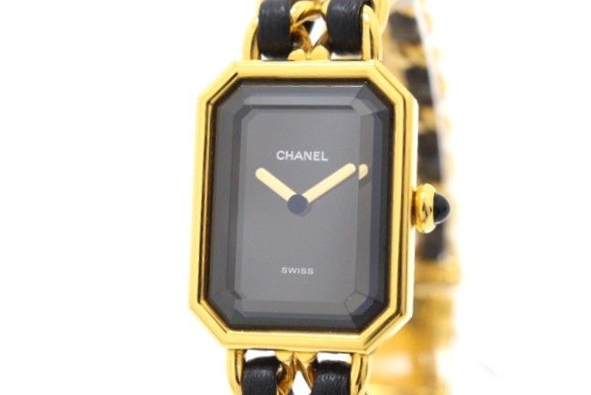 CHANEL シャネル ウォッチ プルミエールL 時計 H0001 腕時計 ステンレススチール/GP GP/レザー ゴールド レディース【中古】460