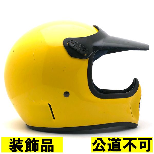 【装飾品・公道不可】純正バイザー付 BELL MOTO4 YELLOW 59cm 【海外直輸入中古品】フルフェイスヘルメット アメリカン オフロード モトクロス vmx ダートトラッカー トレール スクランブラー エンデューロ ベル モト4