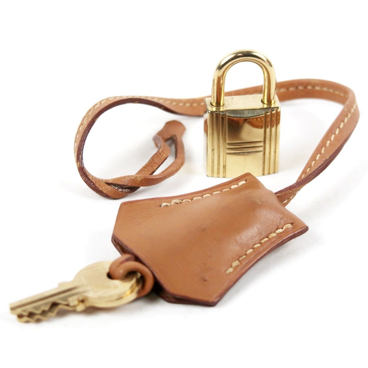 【美品】HERMES エルメス カデナ 鍵×2 No.162 クロシェット ゴールド 付属品 小物 チャーム【UV10】