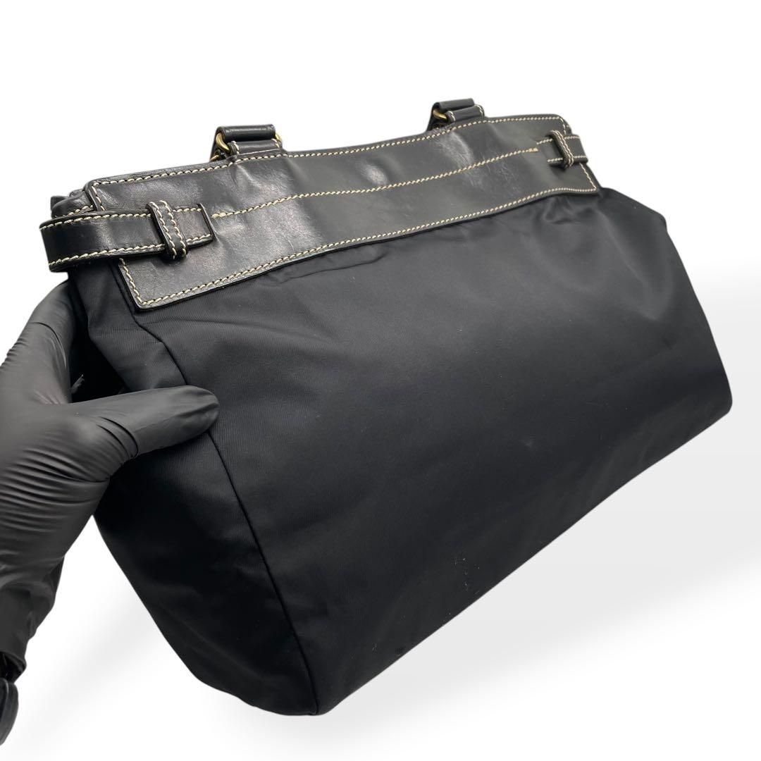 極美品 Felisi フェリージ トートバッグ ビジネスバッグ ナイロン 本革