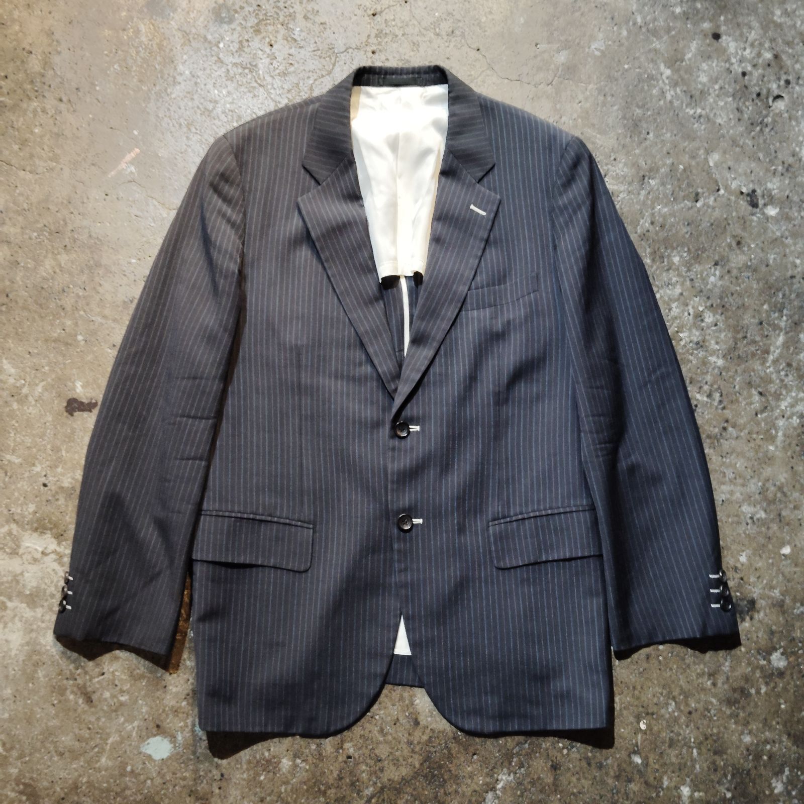 10SS COMME des GARÇONS ジップジャケット　AD2009 COMME des GARCONS HOMME 10ss ストライプ柄 セットアップ ネイビー M