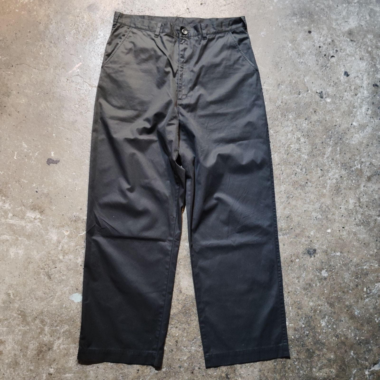 COMME des GARCONS HOMME 21ss 染色加工 コットンワークパンツ ブラック L コムデギャルソンオム 2021ss AD2020 HG-P037