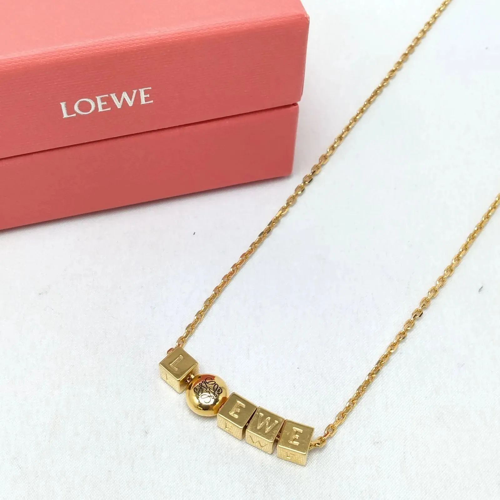 ✨️LOEWE✨️ ロエベ ベブルキューブ ネックレス GP ゴールド