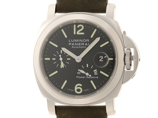 PANERAI パネライ ルミノール パワーリザーブ PAM01090 腕時計 ステンレス/レザー 自動巻き ブラック文字盤 メンズ【中古】473
