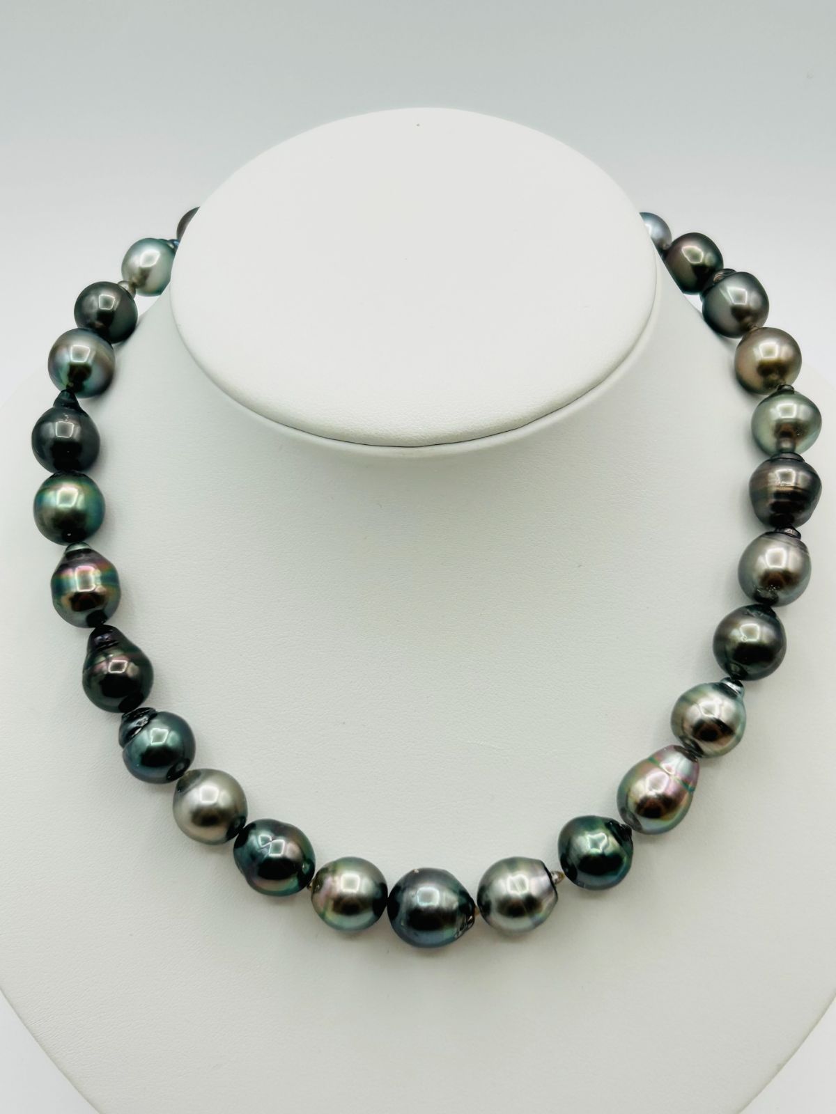 タヒチ 黒蝶 パール ネックレス 真珠 10.0～13.0mm BLACKPEARL 大渓地