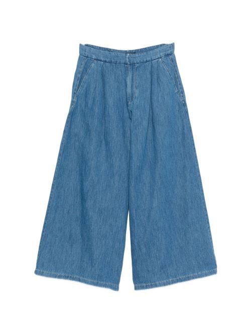 S MAX MARA コットン&リネン ワイドレッグジーンズ 送料無料