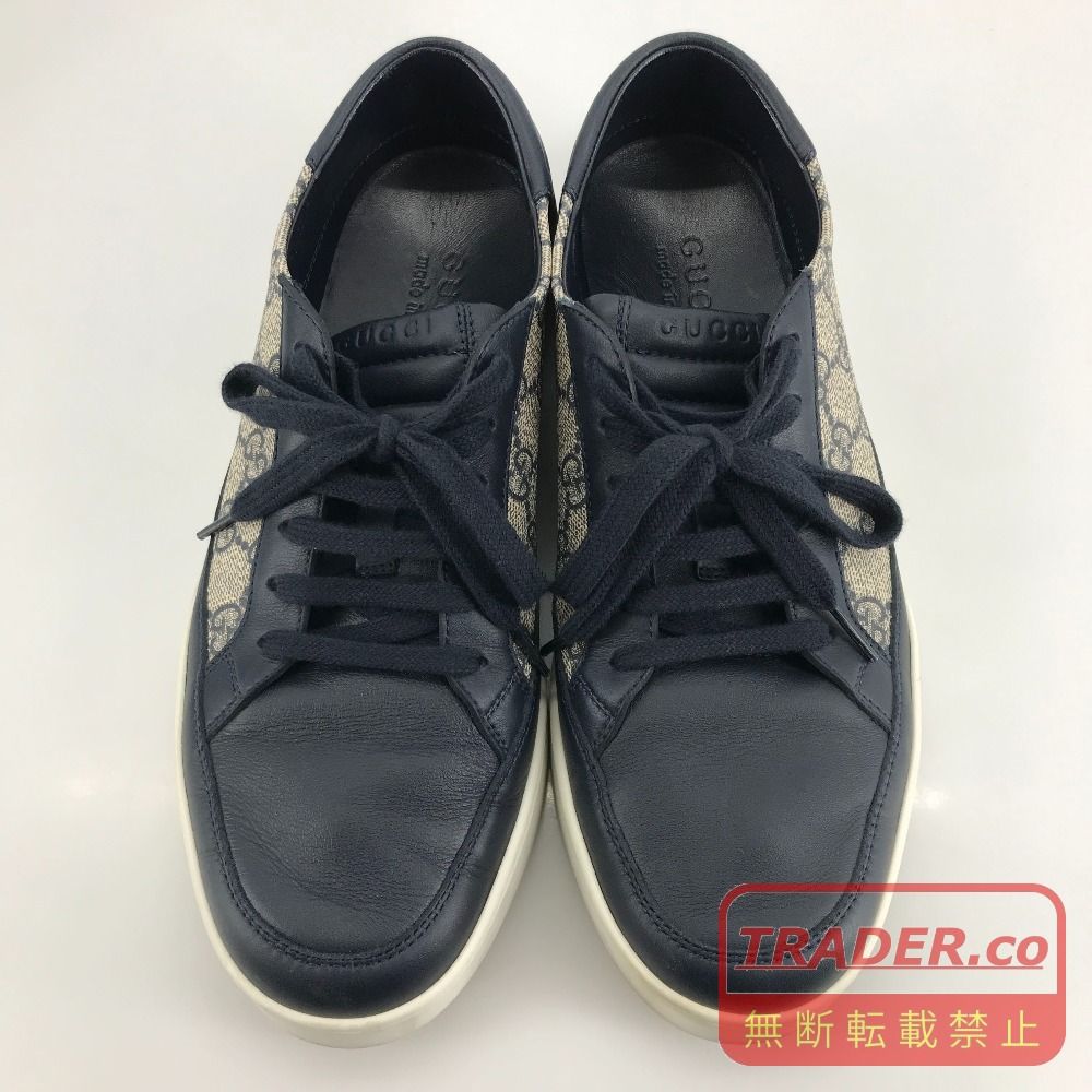 05w21958 グッチ GUCCI ローカットスニーカー ベージュ/ネイビー US7