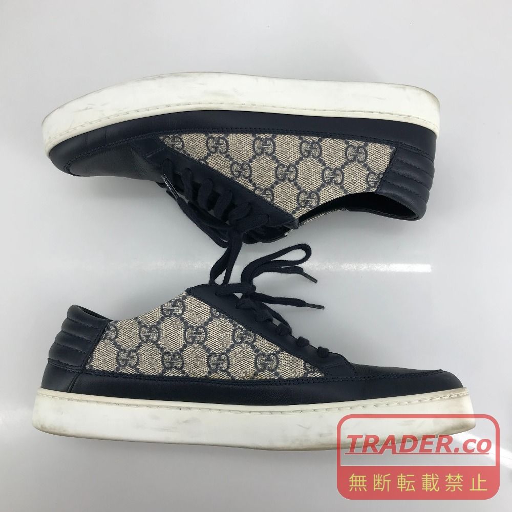 05w21958 グッチ GUCCI ローカットスニーカー ベージュ/ネイビー US7