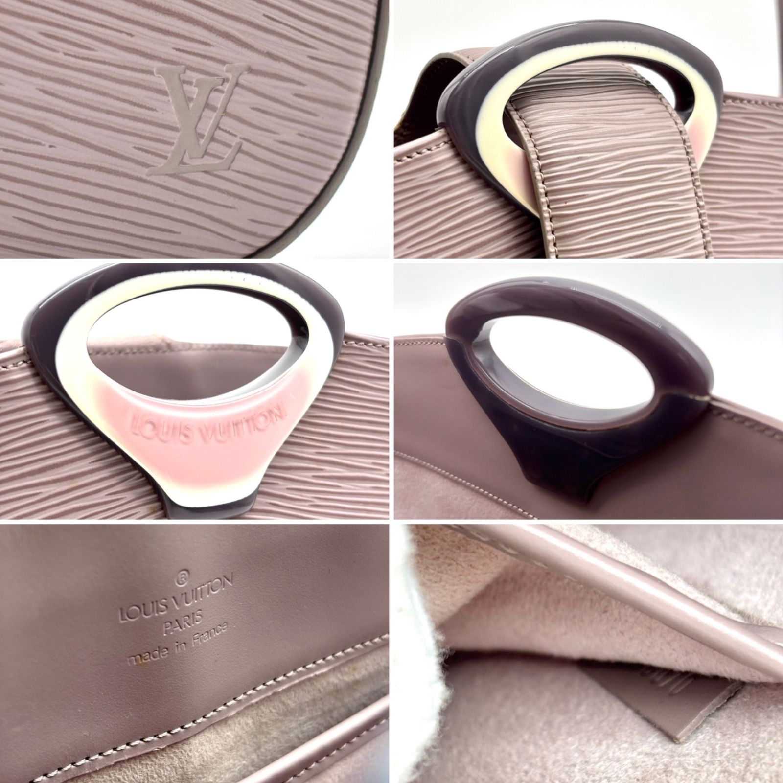 ルイ・ヴィトンエピレザー パープル ハンドバッグ ルイヴィトン LOUIS VUITTON エピ レヴリ ワンショルダーバッグ