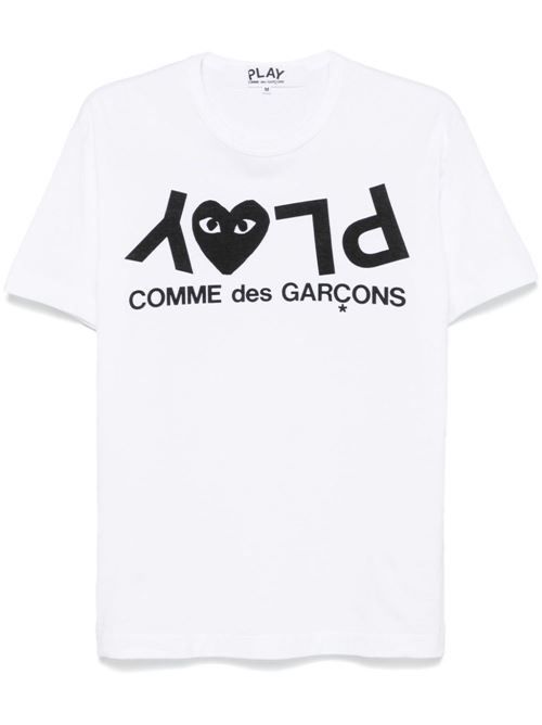 COMME DES GARÇONS PLAY ロゴコットン Tシャツ 送料無料