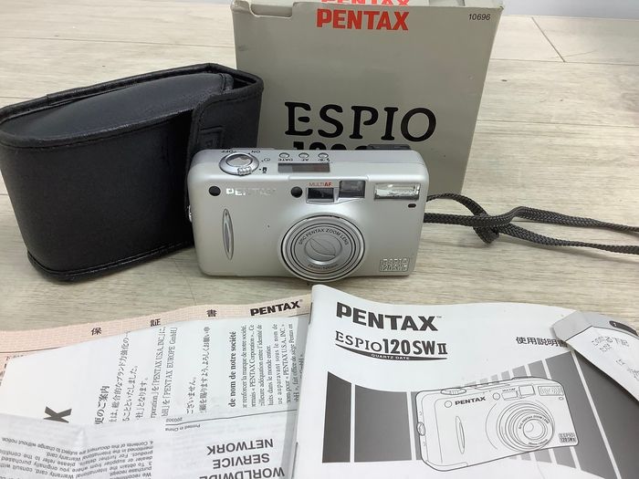 T26 PENTAX ESPIO 120WⅡ ペンタックス フィルムカメラ シルバー 取説 箱