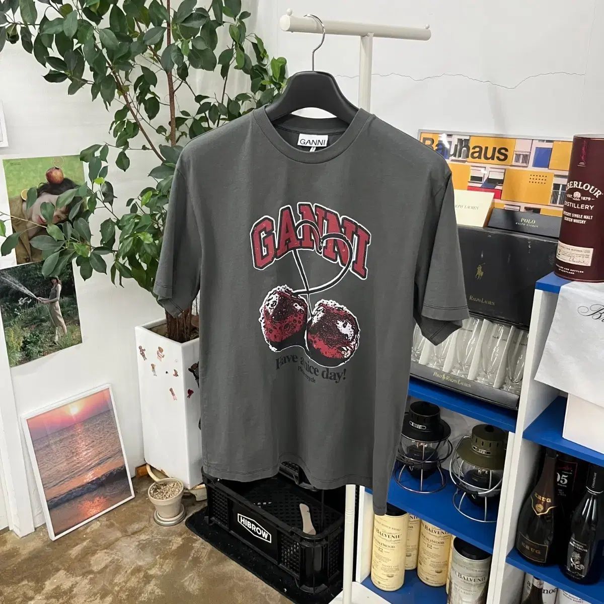 GANNI プリンティング 半袖 Tシャツ M