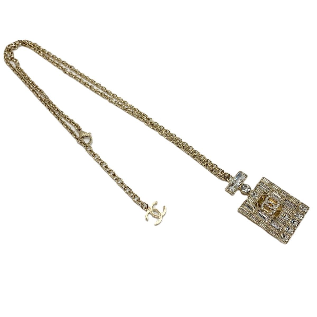 CHANEL シャネル 香水ボトルモチーフ ロングネックレス B24C ゴールド