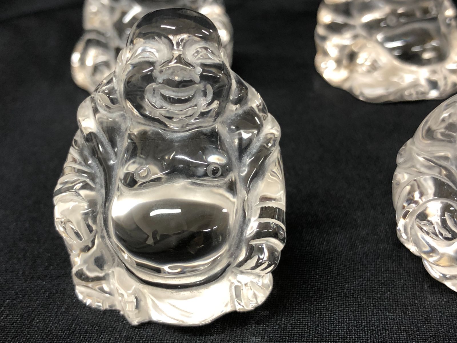 天然本水晶彫刻/布袋様BOX 置物 中国美術 布袋様 象牙作品『布袋 『布袋