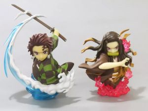 フィギュア 竈門炭治郎&竈門禰豆子 セピアカラーver. 「鬼滅の刃」 塗装済み完成品 ロッテ鬼滅の刃ガムキャンペーン10点コース当選品（通知書付き）【10日以内発送】