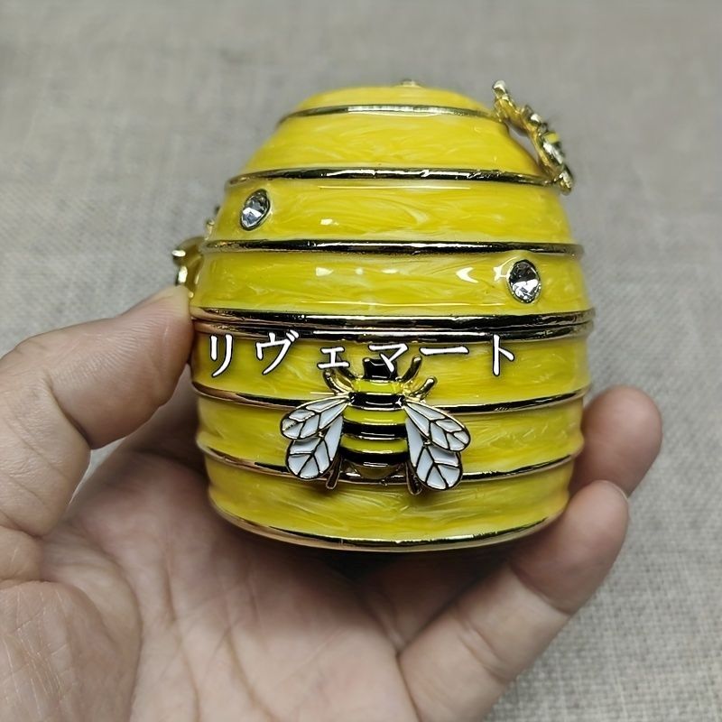 小物入れ 鍵置き 置物 インテリアトレイ オブジェ 金属 玄関 鍵 収納ボックス 雑貨 インテリア オシャレ 蓋付き ハチの巣型 ジュエリーボックス アクセサリーケース ミニサイズ ユニークデザインA764