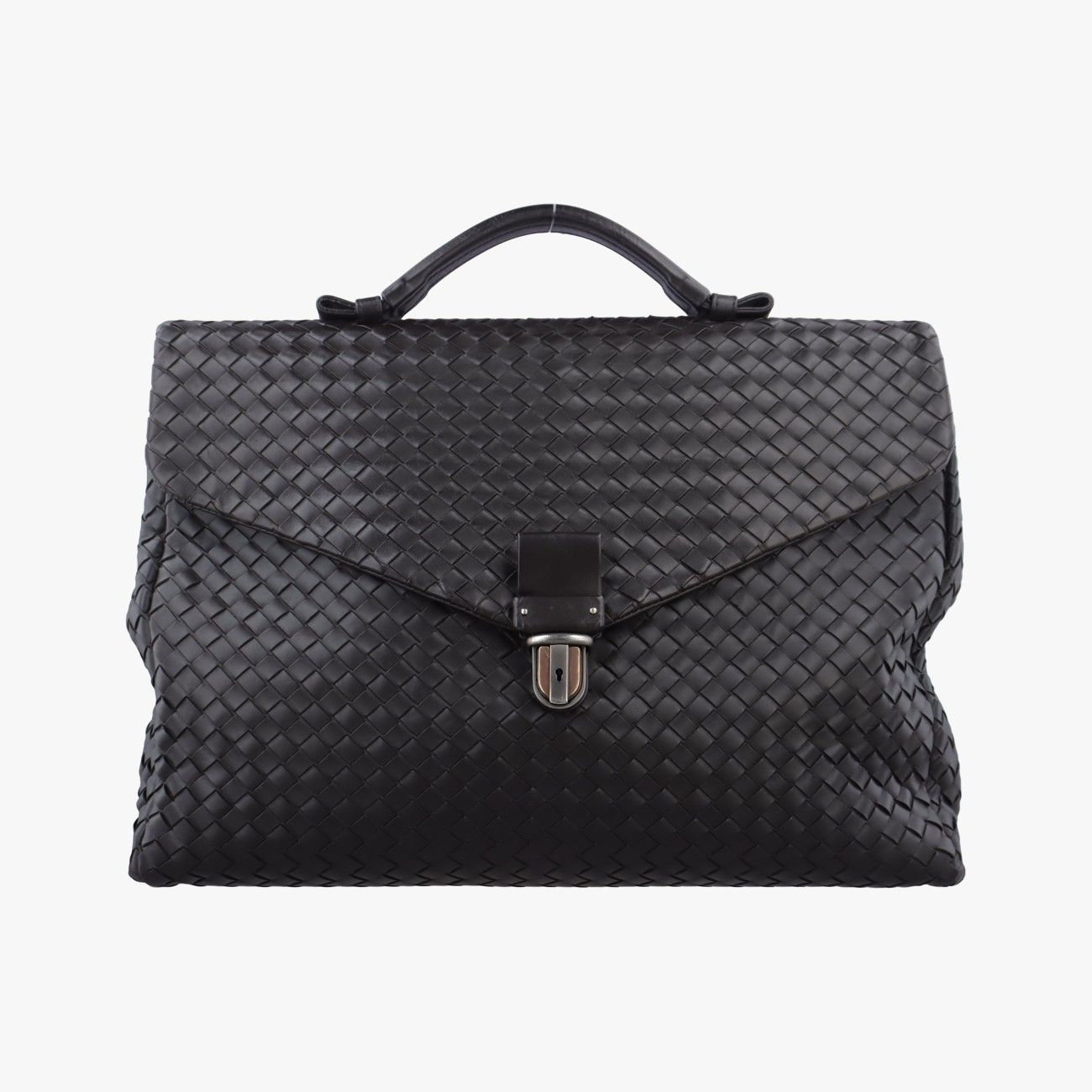 ボッテガヴェネタBottega Venetaイントレチャート ブラック ラムスキン B01350810L