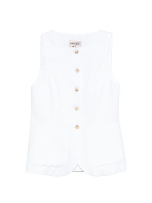 SEMICOUTURE GLENNA リネンベスト 送料無料