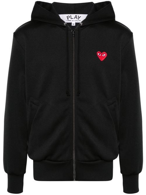 COMME DES GARÇONS PLAY ロゴコットンパーカー 送料無料
