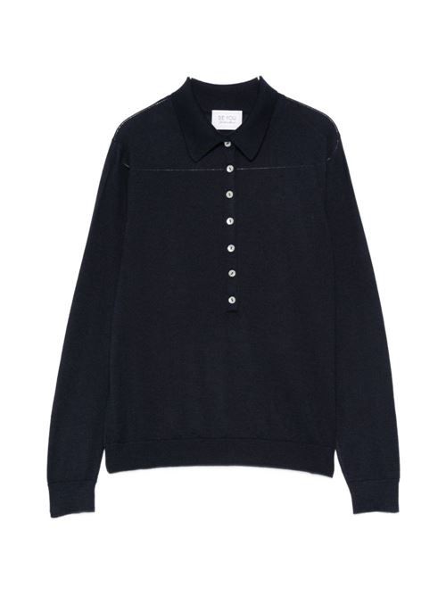 BEYOU カシミア＆シルク ポロセーター 送料無料