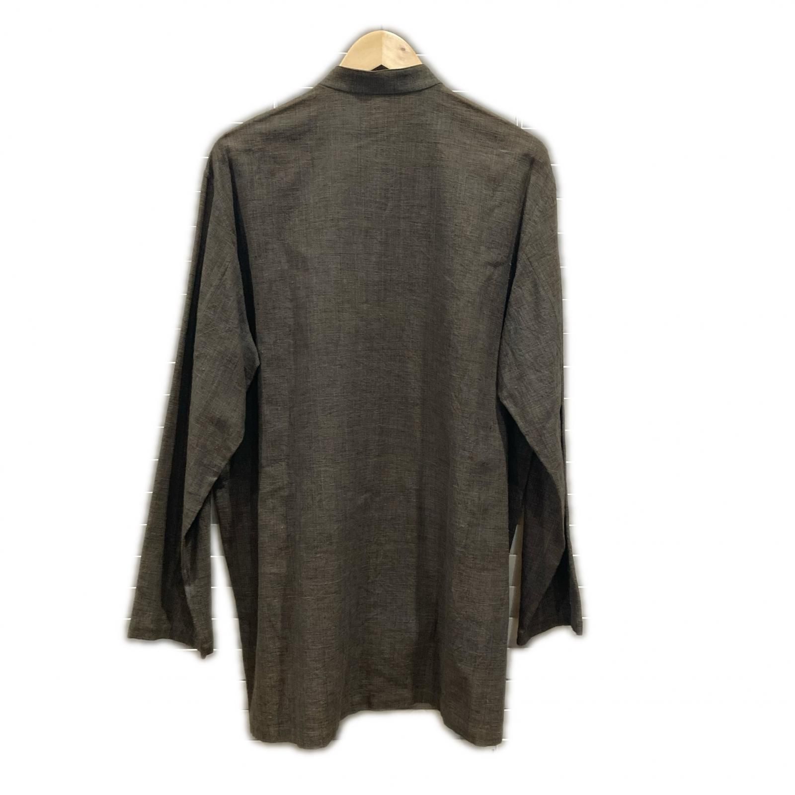 JURGEN LEHL ヨーガンレール ブラウン コットン100 スタンドカラー L/S