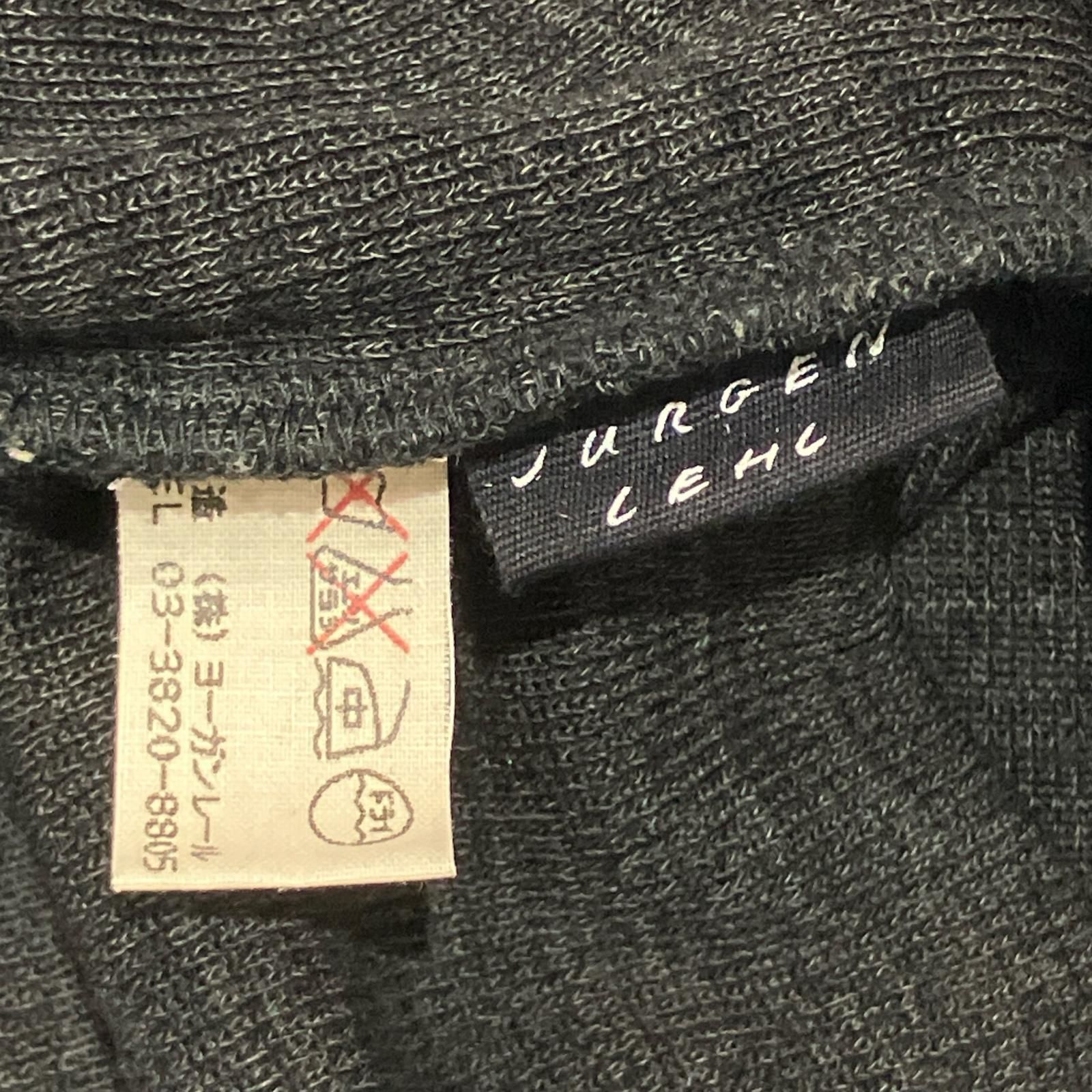 JURGEN LEHL ヨーガンレール ブラック ウール クルーネック L/S