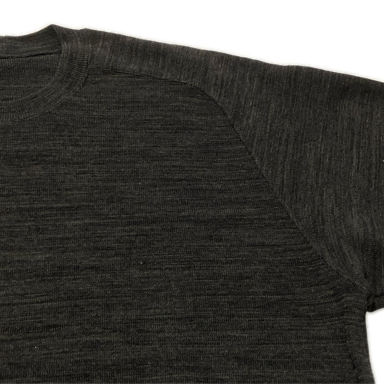 JURGEN LEHL ヨーガンレール ブラック ウール クルーネック L/S