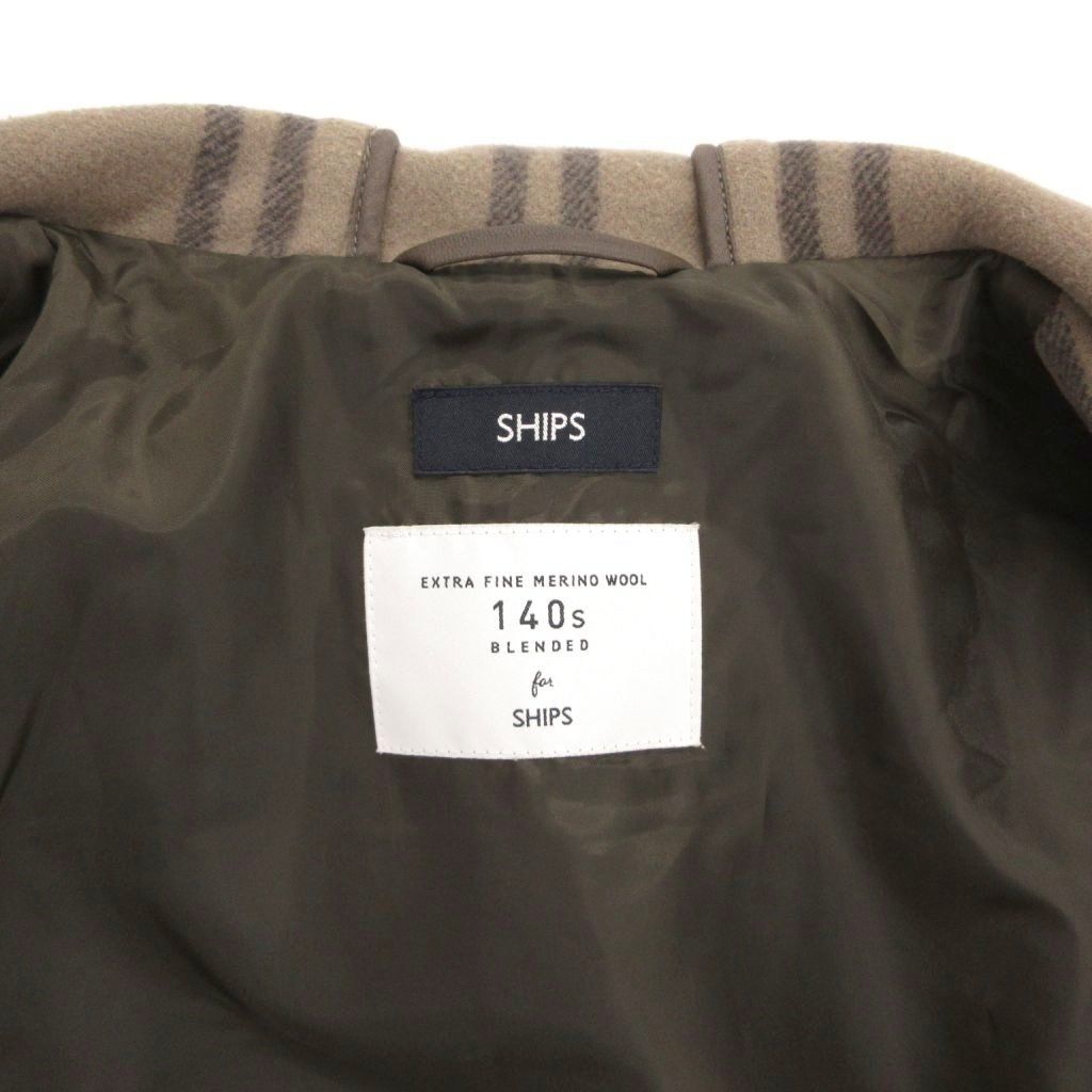シップス SHIPS SUPER140s ダッフルコート メリノウール ロング丈