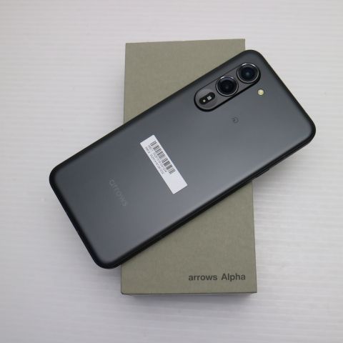 新品未使用 SIMフリー arrows Alpha ブラック スマホ 富士通 即日発送