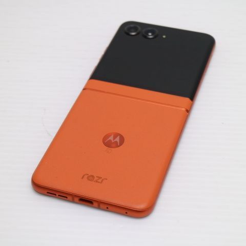 超美品 SIMフリー motorola razr 50s スプリッツオレンジ スマホ