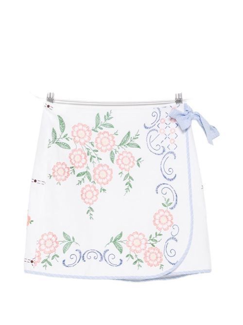 RELAX RE-LUX 刺繍コットンスカート 送料無料