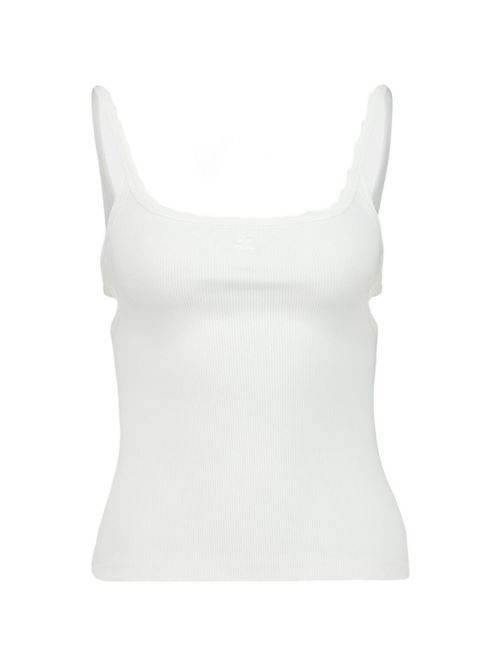 COURRÈGES コットンタンクトップ 送料無料