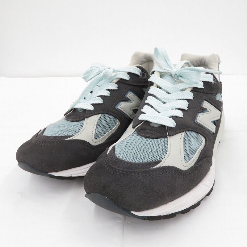 【瀬戸大橋店】 中古 NEW BALANCE | ニューバランス スニーカー KITH Ronnie Fieg 990V2 'Steel Blue' M990KT2 ネイビー 28cm 【126】
