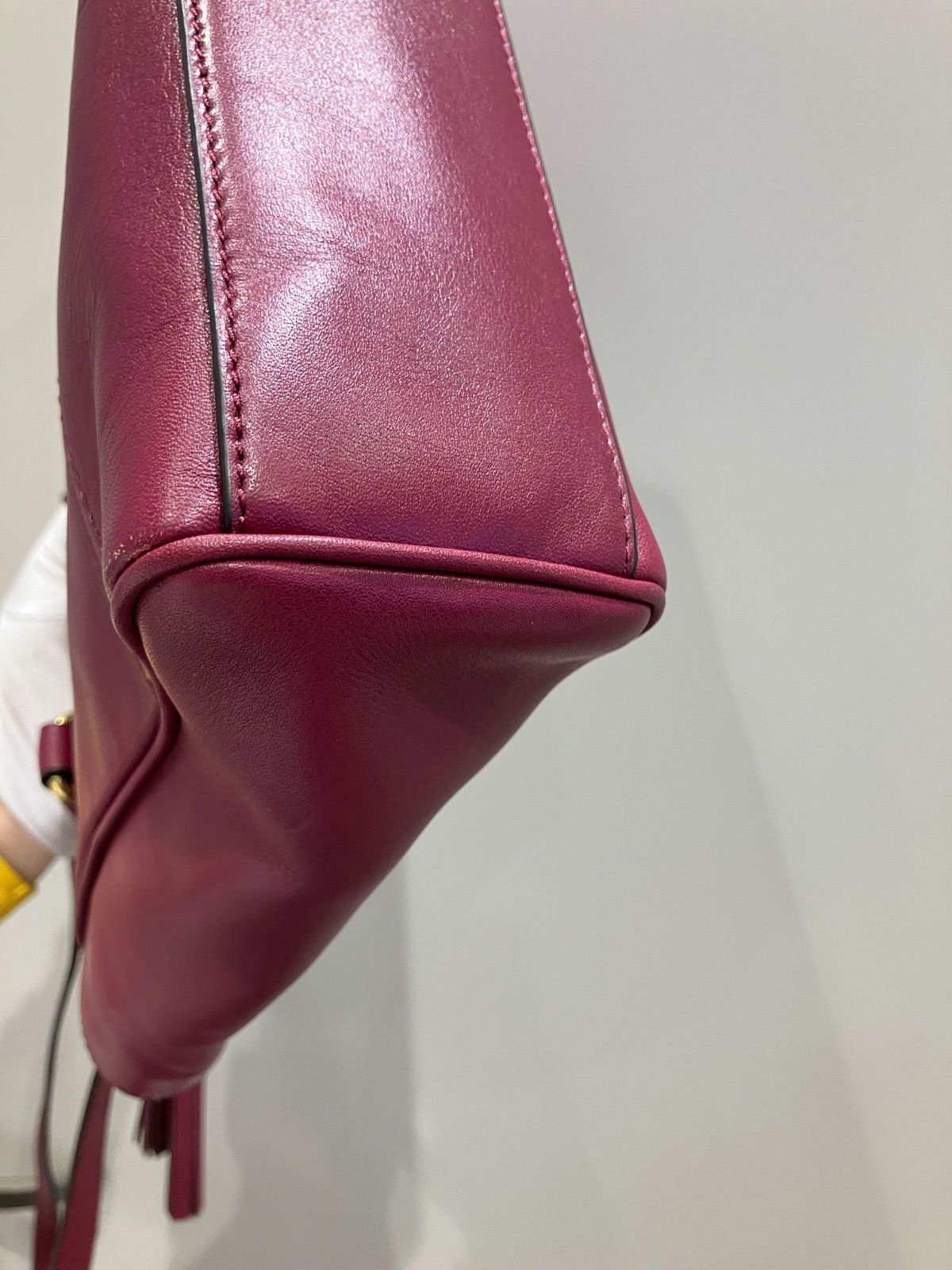 COACHコーチ バーガンディ ハンドバッグ ショルダーバッグ 2way レザー