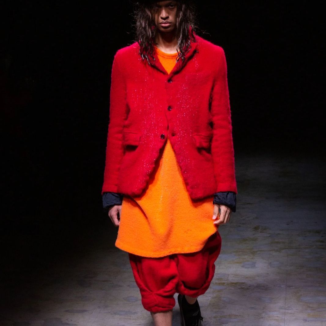 COMME des GARCONS HOMME PLUS 22aw ウール縮絨 サイドスリットニット