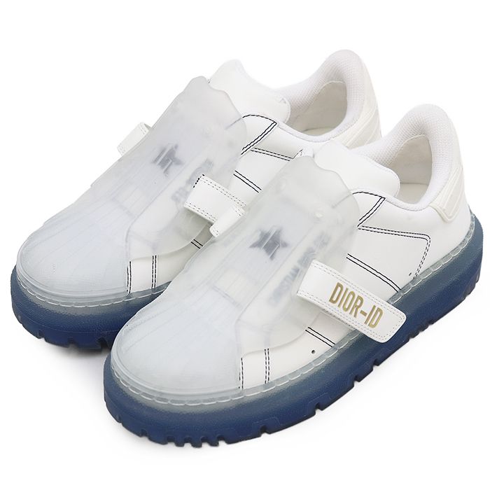 【SALE】Christian Dior クリスチャンディオール スニーカー サイズ 34 1/2 レディース DIOR-ID ディオール アイディー KCK334CLB スケルトン シューズ 靴 ホワイト ブルー 白 青 イタリア製