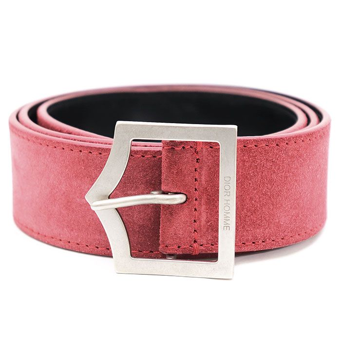 【@Oclothjp】Dior Homme Hベルト サイズ85 DIOR HOMME ディオール・オム ベルト スウェード サイズ 85 ウエスト約