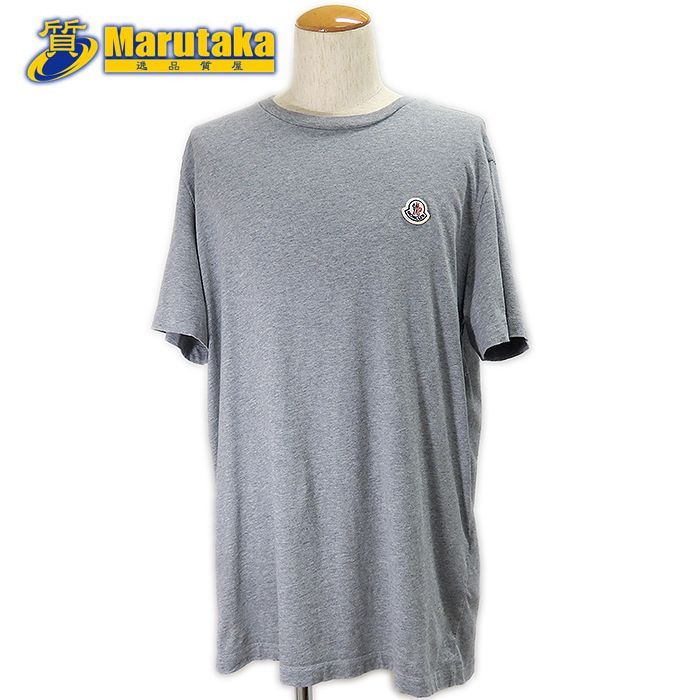 モンクレール 】 Tシャツ ブラック グレー XL 半袖 MONCLER ワン