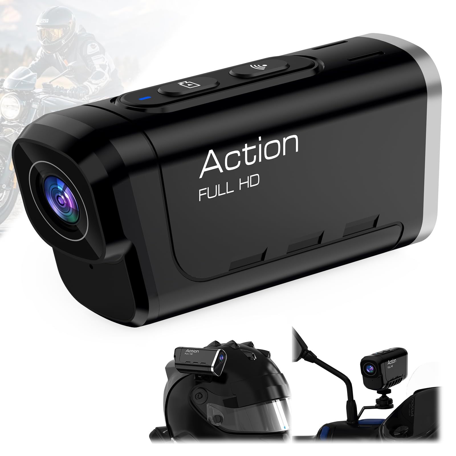 【新品】4K バイク用ドライブレコーダー 64GBカード付属 前後カメラ バイク用 2カメラ 前後同時録画 ヘルメット装着 自転車ドライブレコーダー スマホ連携 SULUWU 小型 バイクドラレコ ループ録画 オートバイ ドラレコ 高防塵防水 7fcf4d78